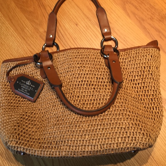 Ralph Lauren straw satchel - Picture 1 of 7